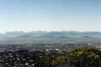 view from Tygerberg Hill towards Jonkershoek Mountains