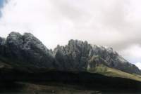 Jonkershoek peaks with snow