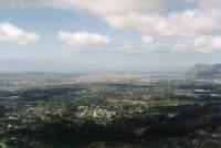 False Bay and suburbs with Muizenberg Mountain from Constantia Corner