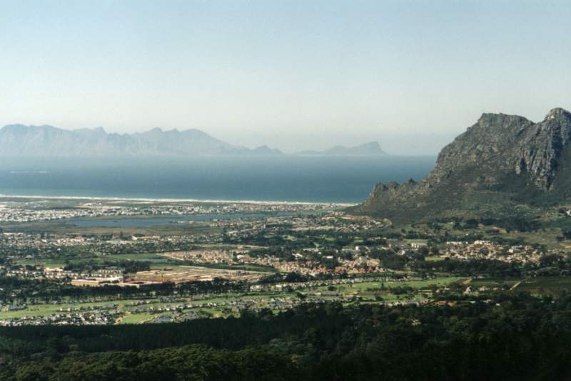 False Bay and suburbs from Constantiaberg