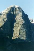 snow tipped peak below Du Toits Kloof Pass