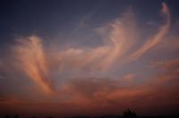 sunset on spectacular cirrus clouds