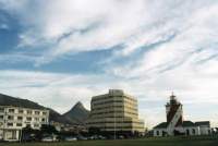 Green Point lighthouse and cirrus over Lion's Head