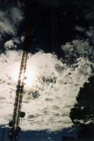 Tygerberg antenna with altocumulus backlit