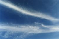 cirrus streaks in blue sky