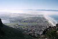wide-view of Muizenberg and Zandvlei from Kalk Bay mountain
