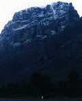 snow covered cliff above Du Toits kloof pass