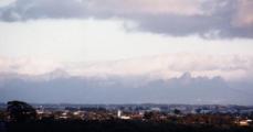 summer clouds over distant Helderberg