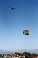 helicopter with SA flag for cricket world cup