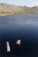 Silvermine Reservoir with clear-cut