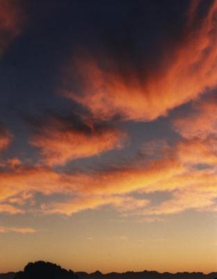 sunrise on cirrus clouds