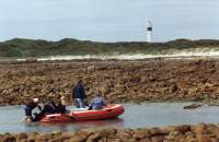 launch area and Hangklip lighthouse