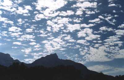alto cumulus over Table Mountain and Devil's Peak
