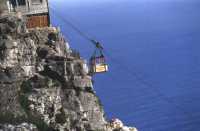 cable car at top of mountain